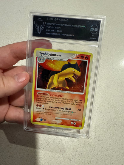 Typhlosion 16/123 holo mysterious treasures TCG 5.5