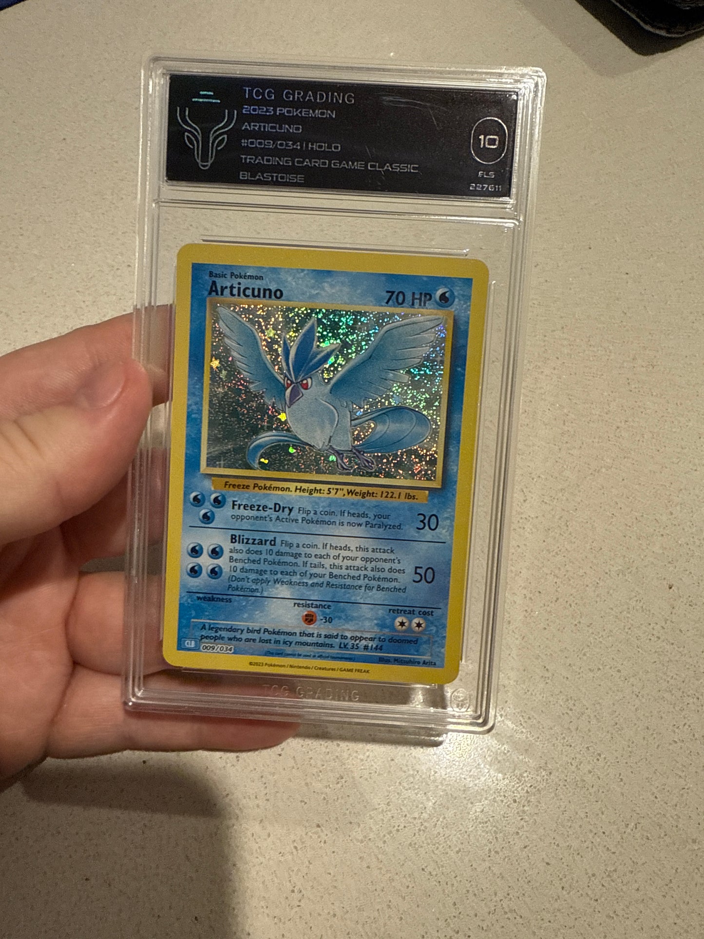 Articuno  009/034 classic blastoise TCG 10