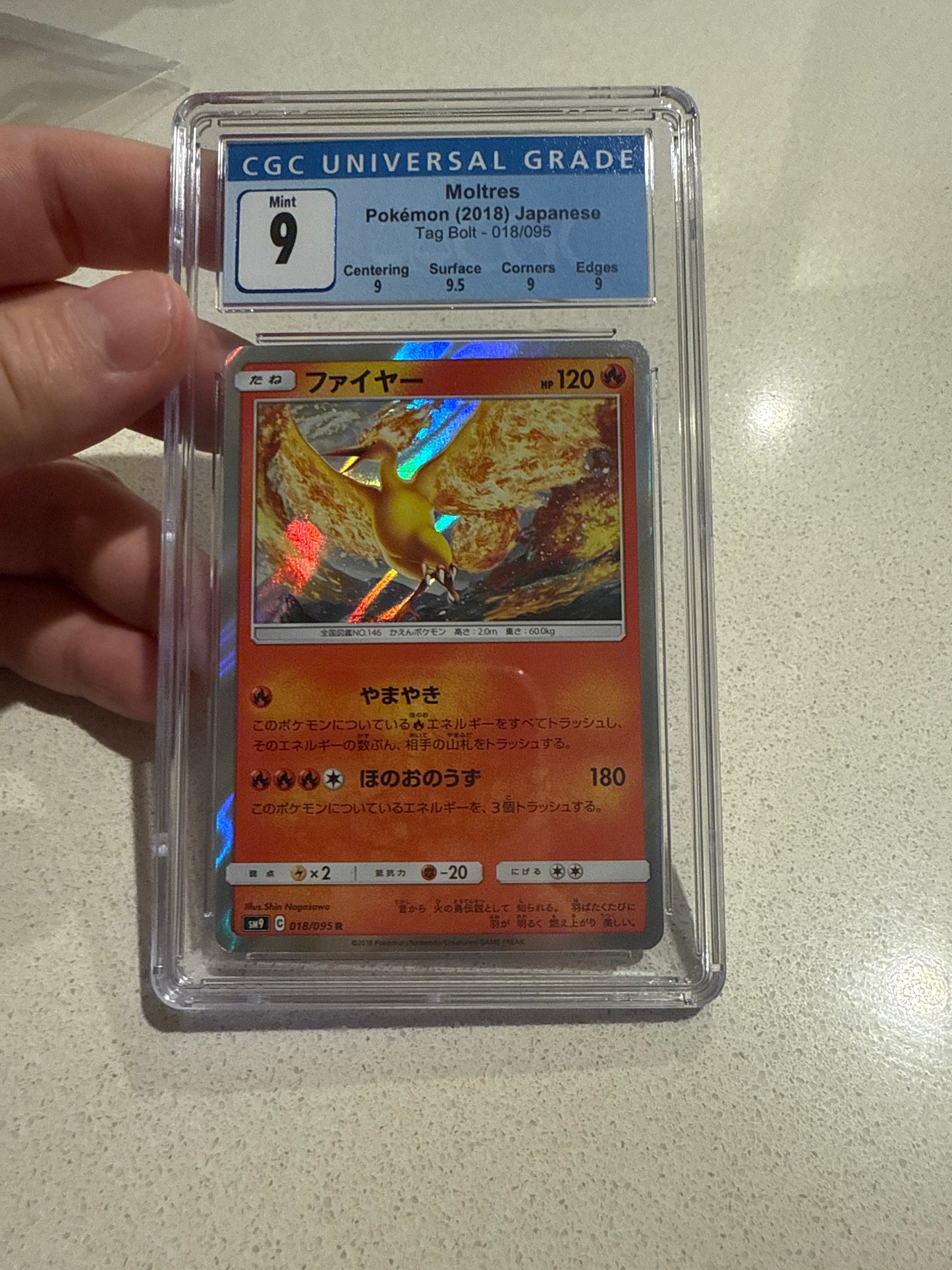 Moltres 18/95 Tag bolt CGC 9 old label