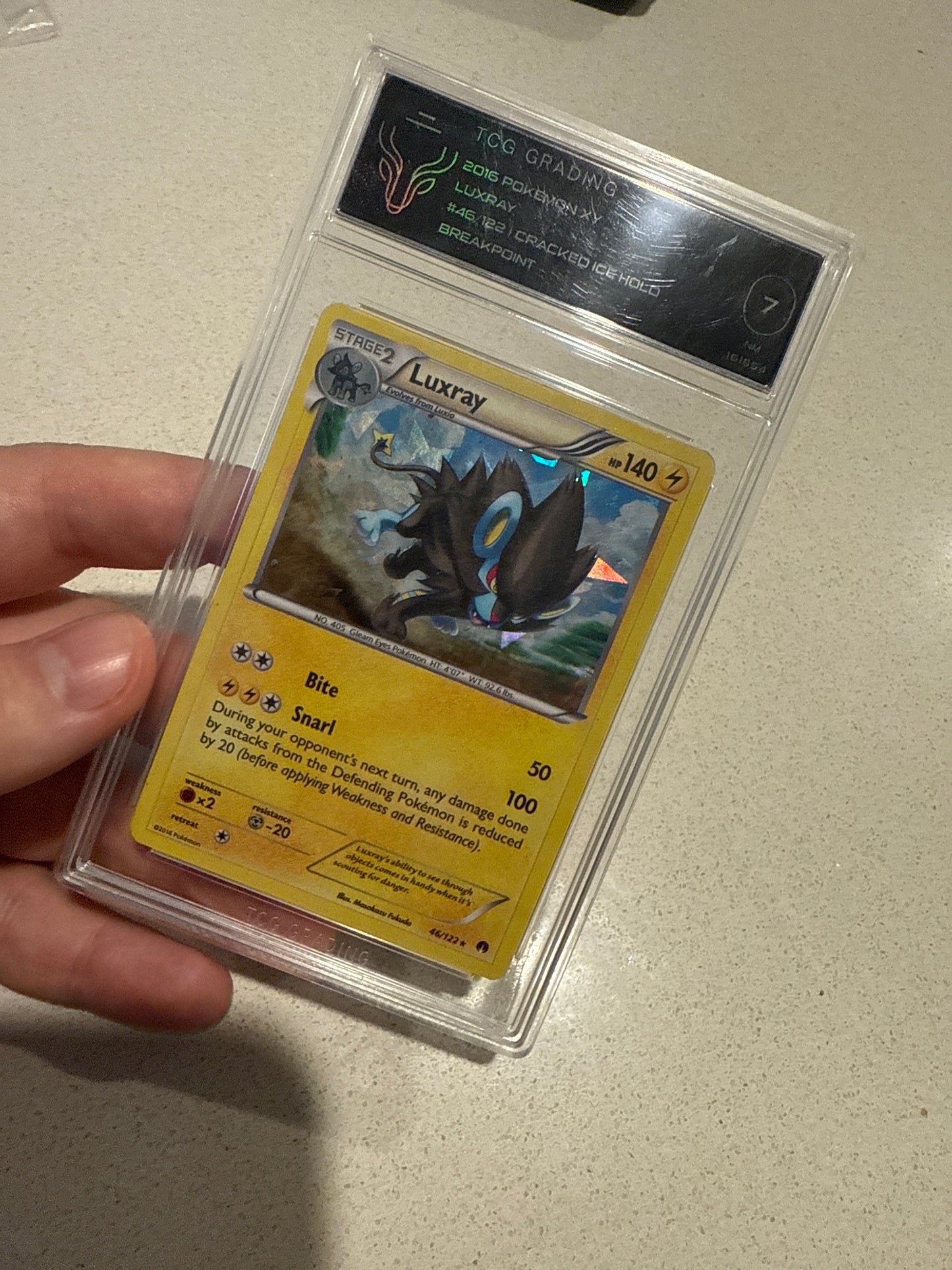 Luxray 46/122 cracked ice breakpoint TCG 7