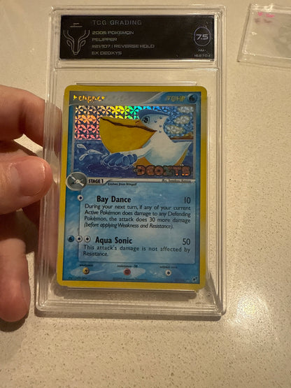 Pelipper 21/107 rev holo ex deoxys TCG 7.5