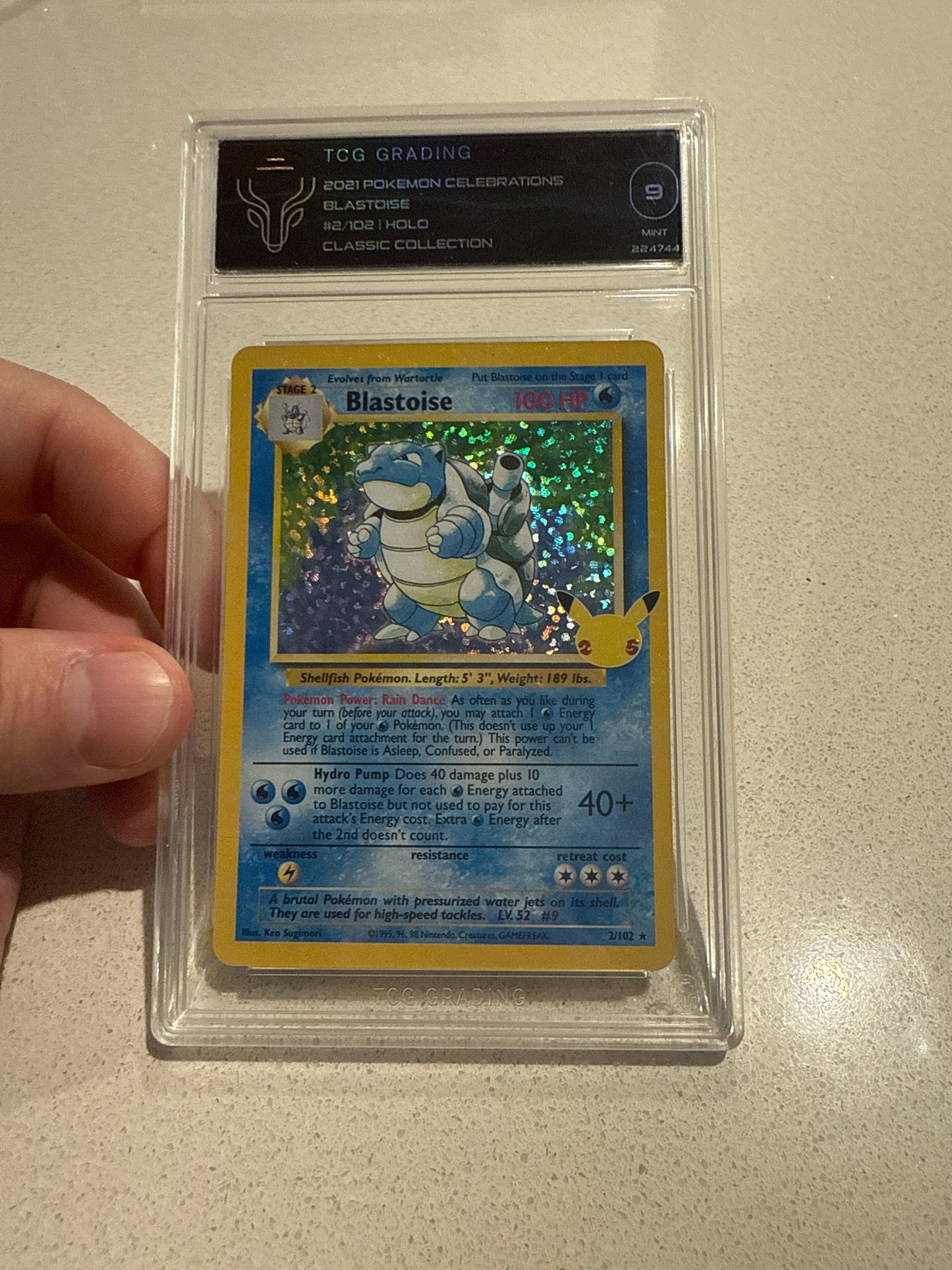 Blastoise 2/102 celebrations TCG 9