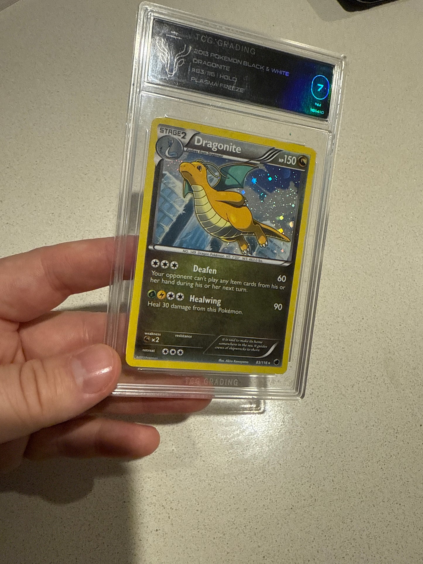 Dragonite 83/116 holo plasma freeze TCG 7