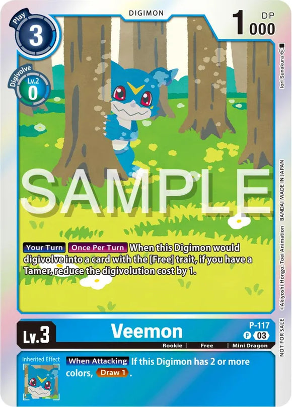 Veemon - P-117 (Beginning Observer Pre-Release) - Digimon Promotion Cards