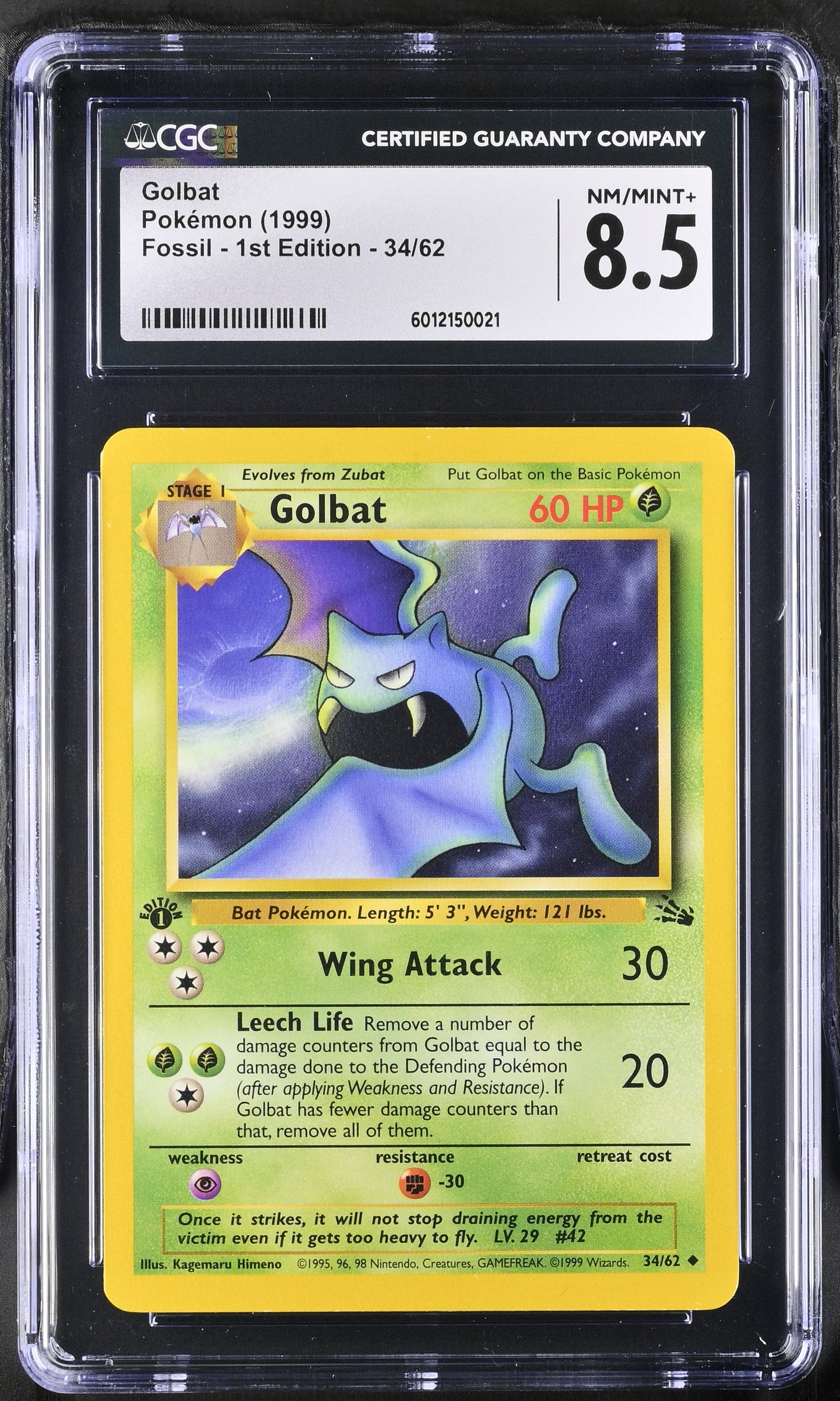 Golbat 34/62 1999 Fossil - 1st Edition Uncommon