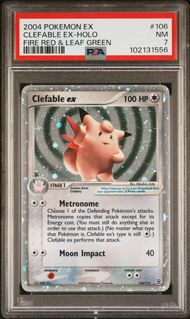 EX FIRE RED & LEAF GREEN 106 CLEFABLE EX-HOLO PSA 7