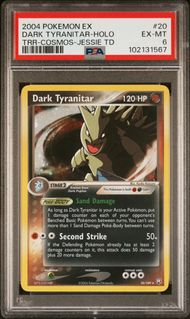 EX TEAM ROCKET RETURNS 20 DARK TYRANITAR-HOLO PSA 6