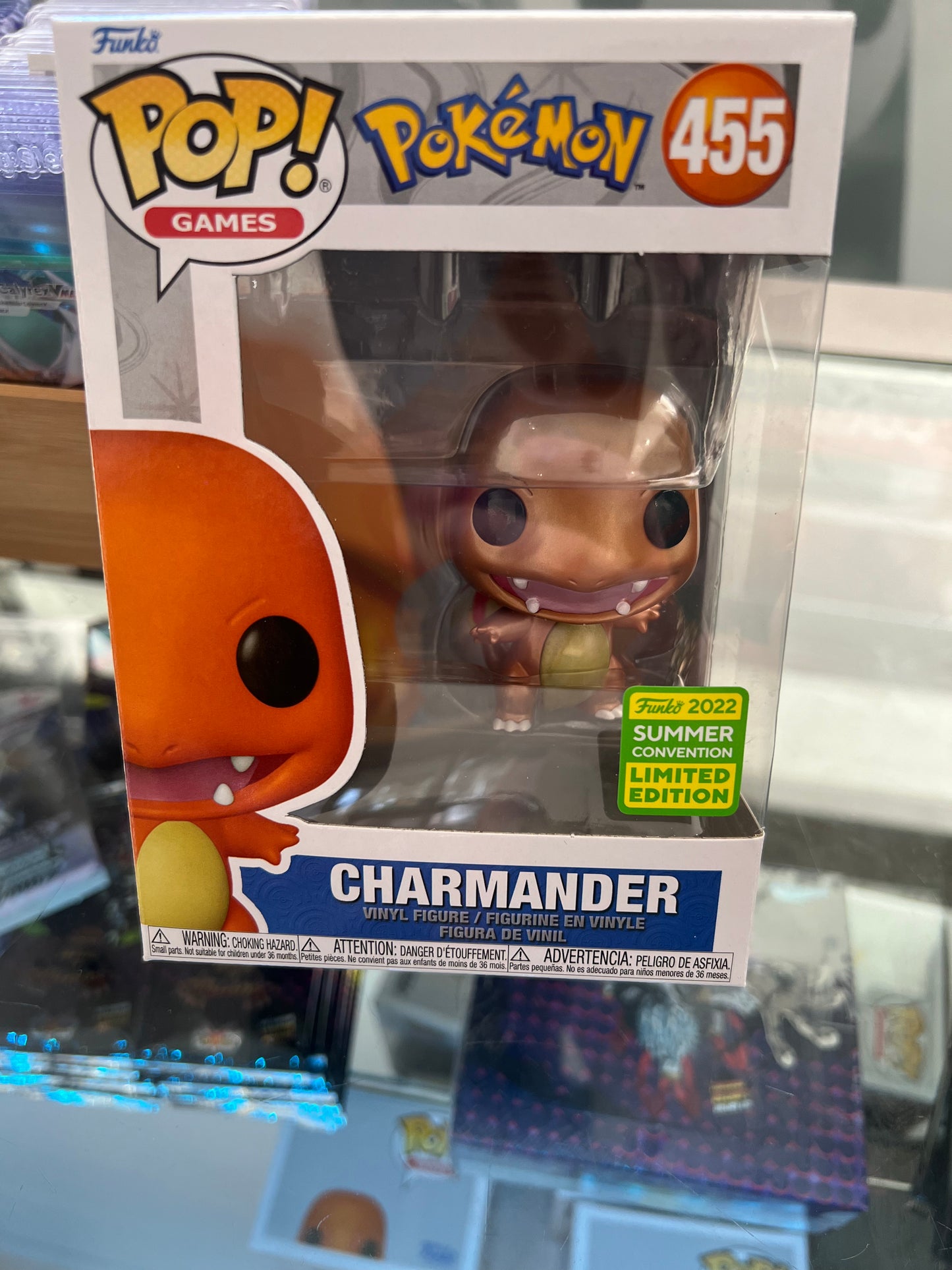 Pokemon - Charmander Metallic Pop! Vinyl! 455 2022 Summer Convention Exclusive